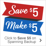 Click here to save $5 on Spanning Backup!